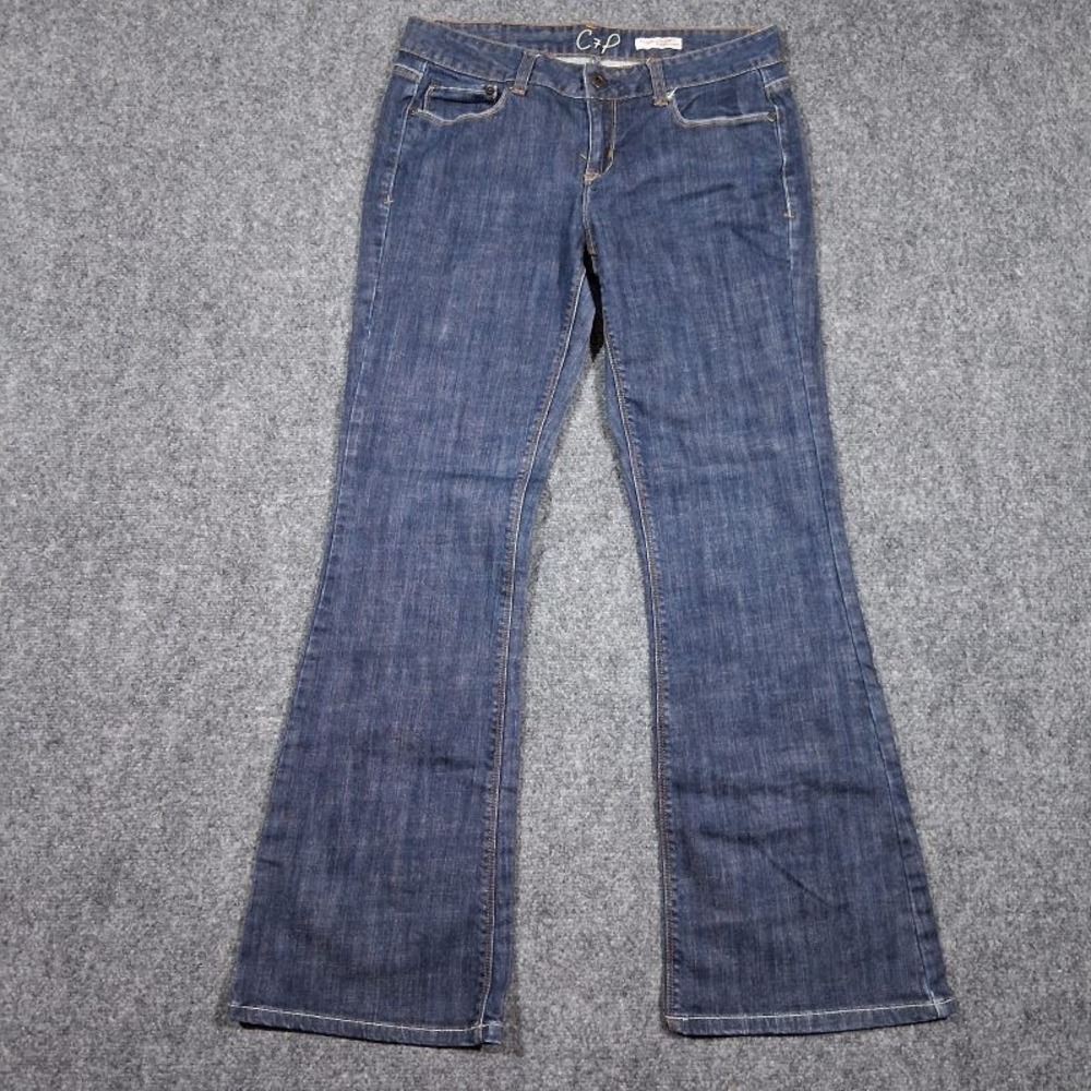 Women's Chip & Pepper Blue Denim Jeans C7P Size 11 Medium Rise Flare leg
